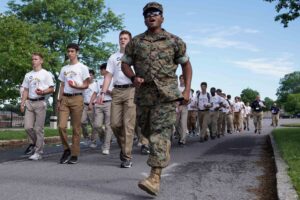Students march Marine